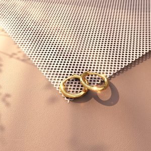 Solid 925 Sterling Silver Classic Huggie Earrings 7mm Gold