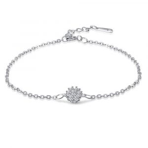 Solid 925 Sterling Silver Wild Flower Bracelet
