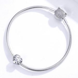 Solid 925 Sterling Silver Palm Leaf Pandora Inspired Charm