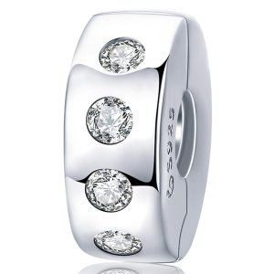 Solid 925 Sterling Silver Edge Pandora Inspired Charm