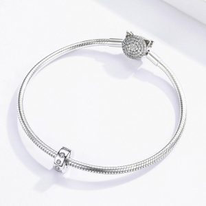 Solid 925 Sterling Silver Edge Pandora Inspired Charm