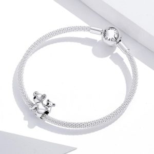 Solid 925 Sterling Silver Baby and Mama Koala Animal Pandora Inspired Charm