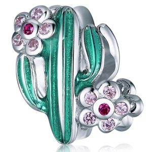 Solid 925 Sterling Silver Baby Cactus Pandora Inspired Charm