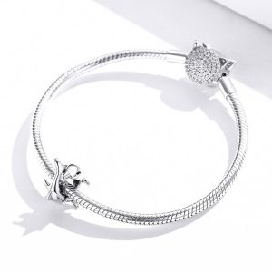 Solid 925 Sterling Silver Dolphins Animal Pandora Inspired Charm