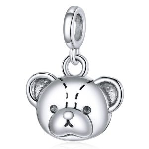 Solid 925 Sterling Silver Teddy Bear Pandora Inspired Charm