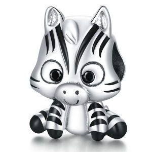 Solid 925 Sterling Silver Baby Zebra Pandora Inspired Charm