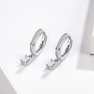 Solid 925 Sterling Silver Classic Drop Earrings
