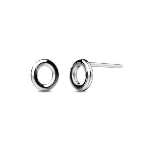 Solid 925 Sterling Silver Initial Alphabet Personalised Stud Earrings- O