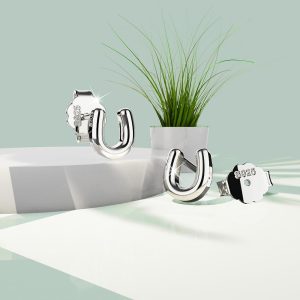 Solid 925 Sterling Silver Initial Alphabet Personalised Stud Earrings- U