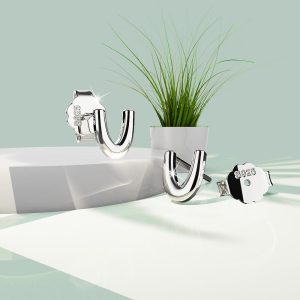 Solid 925 Sterling Silver Initial Alphabet Personalised Stud Earrings- V