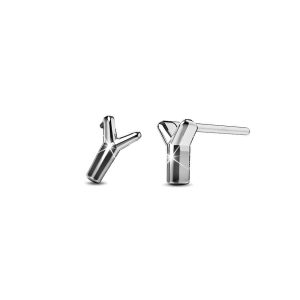 Solid 925 Sterling Silver Initial Alphabet Personalised Stud Earrings- Y