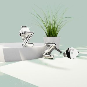 Solid 925 Sterling Silver Initial Alphabet Personalised Stud Earrings- Z