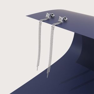 Solid 925 Sterling Silver Chloe Chandelier Earrings