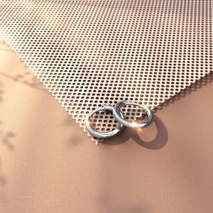 Solid 925 Sterling Silver Classic Huggie Earrings 7mm Silver