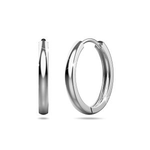 Solid 925 Sterling Silver Circlet Huggie Earrings 17mm