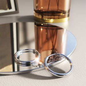 Solid 925 Sterling Silver Circlet Huggie Earrings 19mm