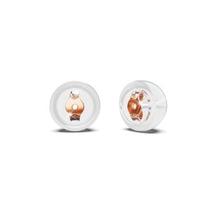 Domed Silicone Butterfly Back Solid 925 Sterling Silver in Rose Gold Filled Inserts for Stud Earrings