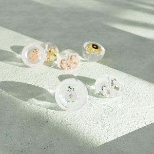 Domed Silicone Butterfly Back Solid 925 Sterling Silver Inserts for Stud Earrings
