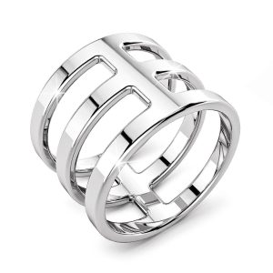 Solid 925 Sterling Silver Three Bands Ring