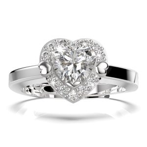 Solid 925 Sterling Silver Kindrea Heart Ring