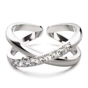 Solid 925 Sterling Silver Cassia Adjustable Stacking Ring