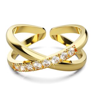 Solid 925 Sterling Silver Cassia Adjustable Stacking Ring in Gold