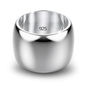 Solid 925 Sterling Silver Broadly Chunky Ring