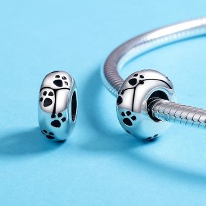 Solid 925 Sterling Silver Footprint Charm