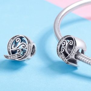 Solid 925 Sterling Silver Vintage Inspired Antique Alphabet Charm Q