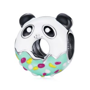 Solid 925 Sterling Silver Bear Panda Pandora Inspired Charm