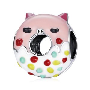 Solid 925 Sterling Silver Friendly Guinea Pig Cake Pandora Inspired Charm