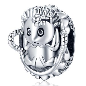 Solid 925 Sterling Silver Lady Flora Pandora Inspired Bead Charm