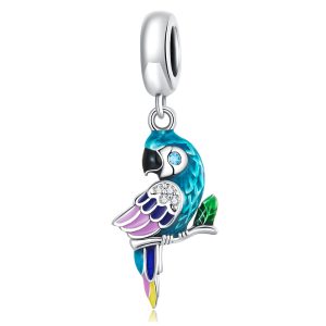 Solid 925 Sterling Silver Rio's Blu Spix Macau Charm