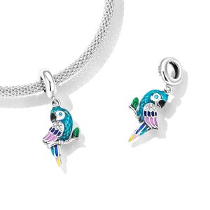 Solid 925 Sterling Silver Rio's Blu Spix Macau Charm
