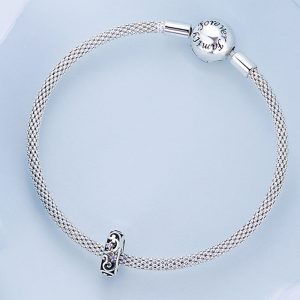 Solid 925 Signature Silver Open Filigree Charm