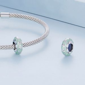 Solid 925 Signature Silver Lucy Sky Blue Charm