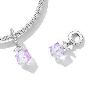 Solid 925 Signature Silver Magic Cuboid Charm