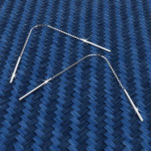 Solid 925 Sterling Silver Wire Threader Earrings