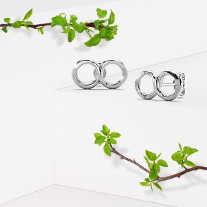 Solid 925 Sterling Silver Infinity Stud Earrings