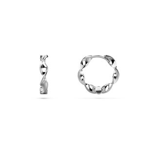 Solid 925 Sterling Silver Hypnotic Twist Hoop Earrings in Silver