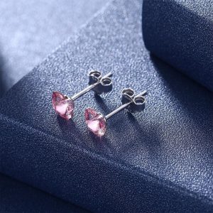 Solid 925 Sterling Silver Shape of Wings Embellished with Swarovski® crystals