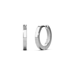 Solid 925 Sterling Silver Jerald Huggie Earrings 8mm Silver
