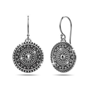 Solid 925 Sterling Silver Antique Primadonna Earrings