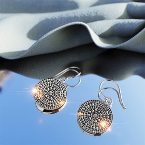 Solid 925 Sterling Silver Timeless Fractal Earrings