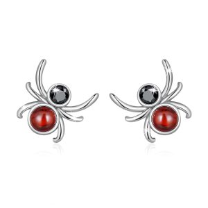 Solid 925 Signature Silver Charlotte Off The Web Stud Earrings