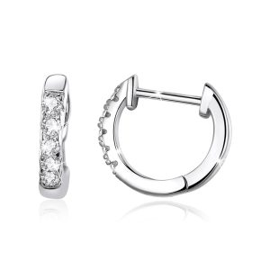 Solid 925 Signature Silver Risma Huggie Earrings