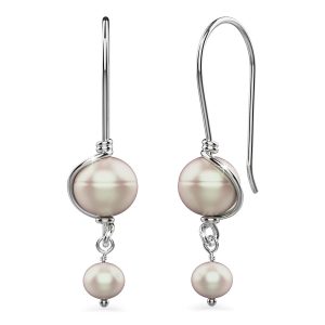 Solid 925 Signature Silver Ancestry Pearl Earrings