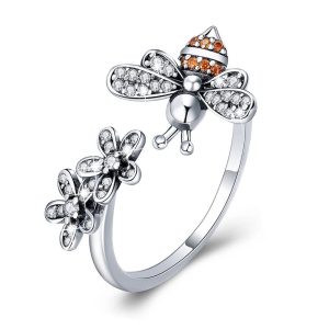 Solid 925 Sterling Silver DaisyBee Ring