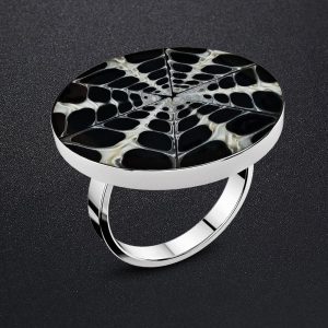 Solid 925 Sterling Handmade Silver Spider Web Ring