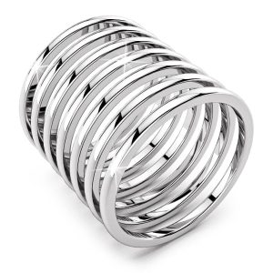 Solid 925 Sterling Silver 7 in 1 Stacked Rings